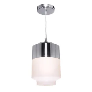 1 Light Cougar Charlie Shade Pendant Light Chrome and Opal by Cougar, a Pendant Lighting for sale on Style Sourcebook