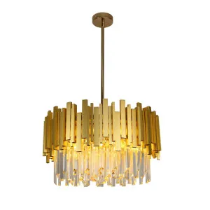 V&M Imports Regina Round Pendant E14 Gold by V&M Imports, a Chandeliers for sale on Style Sourcebook