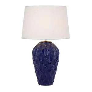 Telbix Madrid Ceramic Table Lamp (E27) Blue by Telbix, a Table & Bedside Lamps for sale on Style Sourcebook