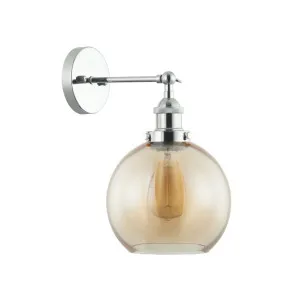 CLA Pesini Wine Glass Interior Wall Light with Chrome Highlight (E27) Amber by Compact Lamps Australia, a Wall Lighting for sale on Style Sourcebook