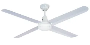 Typhoon Mach 3 White Metal Ceiling Fan + E27 Eclipse Light 56" - 1420mm by Hunter Pacific, a Ceiling Fans for sale on Style Sourcebook