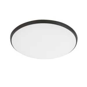 Eglo Ollie 28W Dimmable CCT LED Oyster Light IP54 Black by Eglo, a LED Lighting for sale on Style Sourcebook