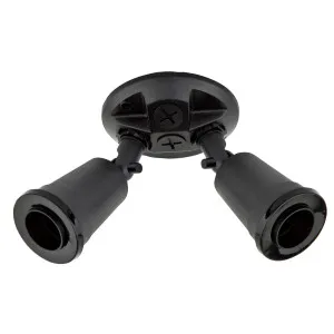 Twin Exterior PVC Lamp holder Pack Black by Housewatch, a Spotlights for sale on Style Sourcebook