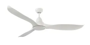 Martec 60" Wave DC Indoor/Outdoor Ceiling Fan White Satin by Martec, a Ceiling Fans for sale on Style Sourcebook