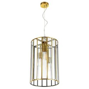 Antique Brass Telbix Pratt Pendant Light With Glass Large by Telbix, a Pendant Lighting for sale on Style Sourcebook