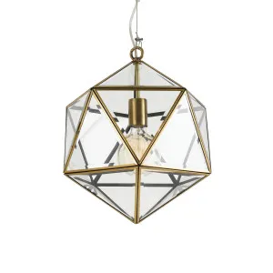 Antique Brass Telbix Lazlo Pendant Light With Glass Small by Telbix, a Pendant Lighting for sale on Style Sourcebook