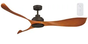 Eagle 56" Energy Efficient 3 Blade DC Ceiling Fan And Remote Control Oil Rubbed Bronze by Mercator, a Ceiling Fans for sale on Style Sourcebook