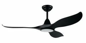 Eglo Noosa 52" 3 Blade DC Indoor/Outdoor Ceiling Fan With 18W CCT Dimmable LED Light Black by Eglo, a Ceiling Fans for sale on Style Sourcebook