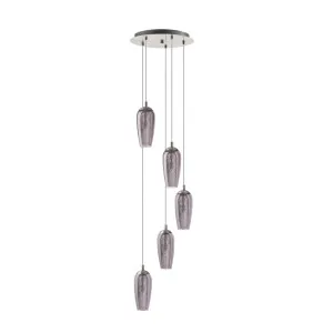 Eglo Farsala Satin Nickel Interior Pendant Light 5 Light by Eglo, a Pendant Lighting for sale on Style Sourcebook