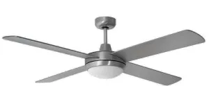 Tempest 52" 18W CCT Dimmable LED Timber Bladed Ceiling Fan Brushed Aluminium by Brilliant, a Ceiling Fans for sale on Style Sourcebook