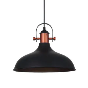 CLA Industrial Dome Pendant Light Black Narvik by Compact Lamps Australia, a Pendant Lighting for sale on Style Sourcebook