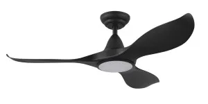 Eglo Noosa 46" 3 Blade DC Indoor/Outdoor Ceiling Fan with 18W CCT Dimmable LED Light Matte Black by Eglo, a Ceiling Fans for sale on Style Sourcebook