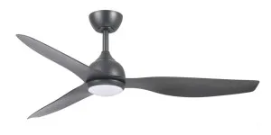 Claro Whisper DC 48" (1210mm) Ceiling Fan with LED Light and Remote Black by Claro, a Ceiling Fans for sale on Style Sourcebook