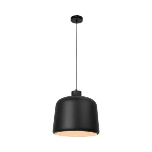 Mercator Felton Matte Black Metal Shade Pendant Light (E27) Large by Mercator, a Pendant Lighting for sale on Style Sourcebook