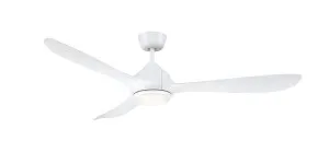 Mercator Juno 56" (1420mm) Indoor/Outdoor Ceiling Fan with 18W CCT Dimmable Light and Remote White by Mercator, a Ceiling Fans for sale on Style Sourcebook