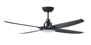 Ventair Skyfan 56" (1400mm) 4 Blade DC Ceiling Fan with 20W Tri Colour LED Light and Remote Black by Ventair, a Ceiling Fans for sale on Style Sourcebook