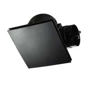 Hybrid Square DIY Exhaust Fan Matte Black by Fanco, a Exhaust Fans for sale on Style Sourcebook