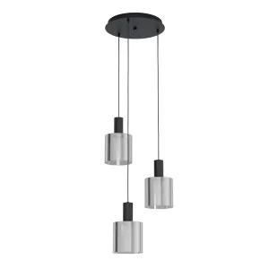 Eglo Gorosiba Chrome Pendant Light (E27) 3 Light by Eglo, a Pendant Lighting for sale on Style Sourcebook