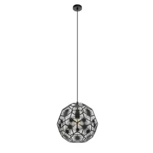 Black Eglo Skoura Pendant Light (E27) Small by Eglo, a Pendant Lighting for sale on Style Sourcebook