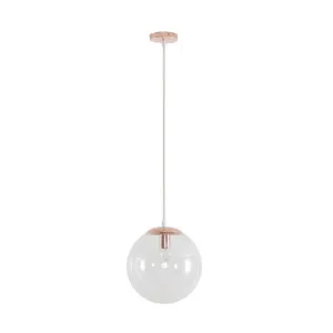 Domus Bubble 250 Clear Glass Pendant Light Edison Screw (E27) Rose Gold by Domus, a Pendant Lighting for sale on Style Sourcebook