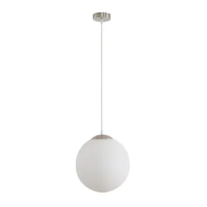 Domus Bubble 300 Opal Glass Pendant Light Edison Screw (E27) Satin Chrome by Domus, a Pendant Lighting for sale on Style Sourcebook