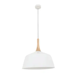 CLA Nordic Medium 1 Light Angled Dome Pendant Light (E27) White by Compact Lamps Australia, a Pendant Lighting for sale on Style Sourcebook