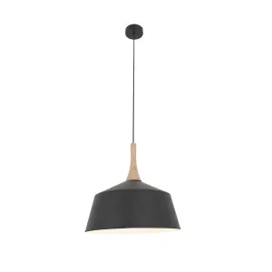 CLA Nordic Medium 1 Light Angled Dome Pendant Light (E27) Black by Compact Lamps Australia, a Pendant Lighting for sale on Style Sourcebook