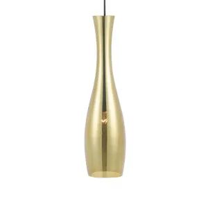 Telbix Conie 1 Light Glass Pendant Light Edison Screw (E27) Gold by Telbix, a Pendant Lighting for sale on Style Sourcebook