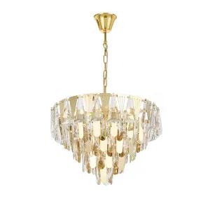 Telbix Valerie Gold and Crystal Traditional Pendant Light (E14) Medium by Telbix, a Pendant Lighting for sale on Style Sourcebook