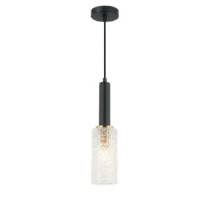 CLA Cleo 1 Light Pendant Light (E14) Matte Black and Brass by Compact Lamps Australia, a Pendant Lighting for sale on Style Sourcebook