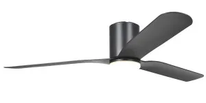 Eglo Iluka 52" ABS DC Hugger Ceiling Fan with 20W LED Light Black by Eglo, a Ceiling Fans for sale on Style Sourcebook