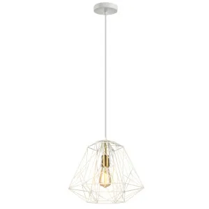 CLA Marte Cage Pendant (E27) White by Compact Lamps Australia, a Pendant Lighting for sale on Style Sourcebook