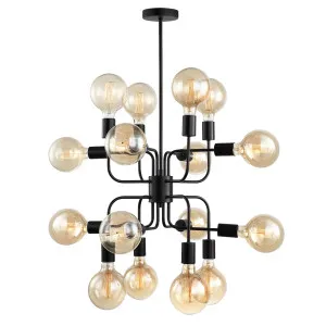 CLA Hexade 16 Light Pendant (E27) Black by Compact Lamps Australia, a Pendant Lighting for sale on Style Sourcebook