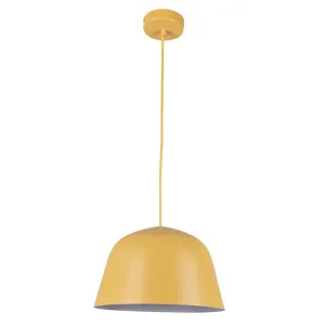 CLA Pastel Dome Pendant (E27) Yellow by Compact Lamps Australia, a Pendant Lighting for sale on Style Sourcebook