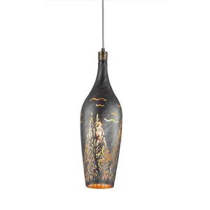 Evertop Black Etched Pendant Light (E27) Bottle by Evertop, a Pendant Lighting for sale on Style Sourcebook