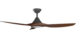 Calibo Smart CloudFan 48"(1220mm) ABS DC Ceiling Cloud Fan with 20W CCT LED Light and Remote Black & Koa by Calibo, a Ceiling Fans for sale on Style Sourcebook