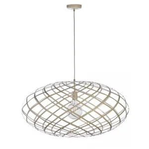 Fiorentino Wembley White Metal Pendant Light (E27) Large by Fiorentino, a Pendant Lighting for sale on Style Sourcebook