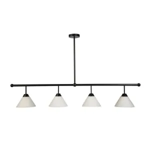 Fiorentino Zacha 4 Light Bar Pendant (E27) Black by Fiorentino, a Pendant Lighting for sale on Style Sourcebook