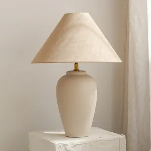 Paola & Joy Bella Linen Ceramic Table Lamp (E27) Natural by Paola & Joy, a Table & Bedside Lamps for sale on Style Sourcebook