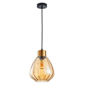 Amber CLA Tulip Wine Glass Pendant (E27) 1 Light by Compact Lamps Australia, a Pendant Lighting for sale on Style Sourcebook