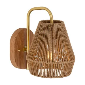 Mercator Kaden Eclectic Wall Lamp (E27) Natural by Mercator, a Spotlights for sale on Style Sourcebook