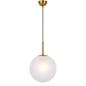 Antique Gold Telbix Bally Alabastro Glass Ball Pendant Light 300mm by Telbix, a Pendant Lighting for sale on Style Sourcebook