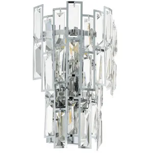 Eglo Calmeilles 3 Light Crystal Wall Light Chrome by Eglo, a Wall Lighting for sale on Style Sourcebook