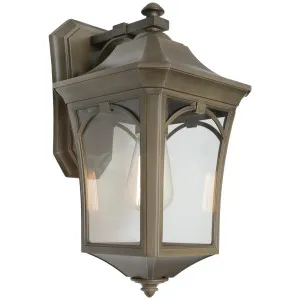 Cougar Burston 1 Light Old Bronze Exterior Lantern Large by Cougar, a Outdoor Lighting for sale on Style Sourcebook