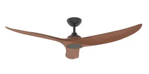 Hunter Pacific Evolve 48" (1220mm) EC/DC Indoor/Outdoor Ceiling Fan with Remote Black & Koa by Hunter Pacific, a Ceiling Fans for sale on Style Sourcebook