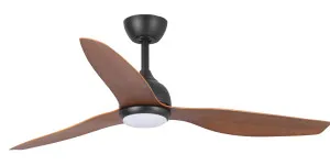 Fanco Eco Style 60" DC Indoor/Outdoor Ceiling Fan with 24W CCT LED Light and Remote Black & Koa by Fanco, a Ceiling Fans for sale on Style Sourcebook