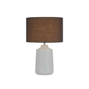 Telbix Agra Ceramic Table Lamp (E27) White by Telbix, a Table & Bedside Lamps for sale on Style Sourcebook