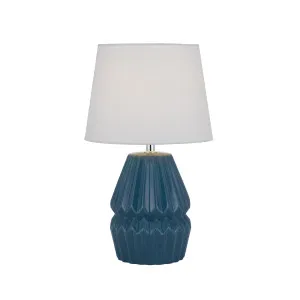 Telbix Greet Ceramic Table Lamp (E27) Blue by Telbix, a Table & Bedside Lamps for sale on Style Sourcebook