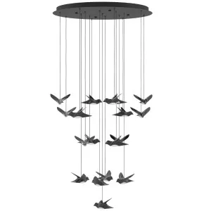 Eglo Paratebueno 17 Light Round LED Pendant Black by Eglo, a Pendant Lighting for sale on Style Sourcebook