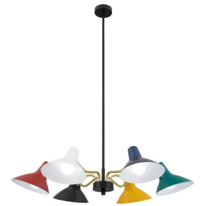 Telbix Farbon 6 Light Pendant Light Multi Colour by Telbix, a Pendant Lighting for sale on Style Sourcebook